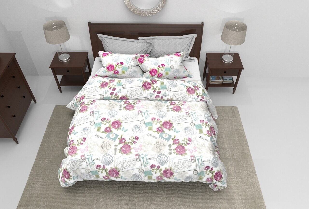 Pilota Alcam Rose microfibra matlasata 250gr/mp, 180x200 cm - imagine 6
